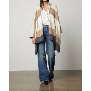 VELVET BY GRAHAM & SPENCER jonas blanket poncho in multi EUC